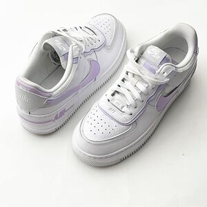 NIKE Air Force 1 Shadow Lilac Bloom FN6335-102 White Leather Low Top Shoes 11.5